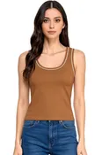 ADLT008 Seamless – Contrast Trim Tank Top