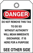 DANGER Do Not Remove