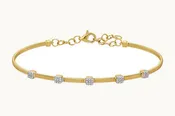 Bracelet 14kt Yellow Gold &  Diamonds Bangle
