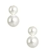 Audrey - Double Pearl earrings - Belle of  the Ball - 18k Gold Plated - WS: Post / Small