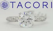 0.35 ct TACORI HT2378 Engraved Platinum Semi-Mount Diamond Engagement Ring 4950