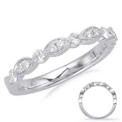 13 Stones White Gold Matching Band