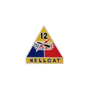 12th Armor Division Hellcat Lapel Pin