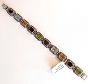 10 marc multi rectangle bracel 7.25 in.