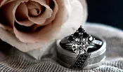 CUSTOM BLACK AND WHITE DIAMOND WEDDING SET — Owen Jewelry Design