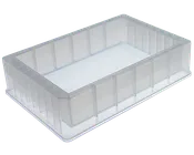 190ul Single Well Reservoir Nat, with flat bottom, 5 plts/pk, 10 pks/cs