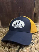 R Bar Blue/Gold Mesh Patch Hat — Rocking R Bar