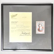 #333 Authentic Howard Thurston Signed Framed Collection 13.5 X 15