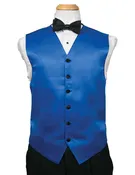6 Button Poly Satin Vest