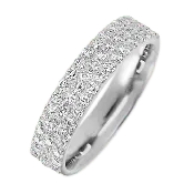 14K White Gold band with 55 Round Lab Grown Diamond having TCW-.82