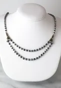 Black Diamond & Pearl Necklace