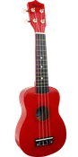 Amahi PGUKRD Soprano Tropical Penguin Uke Dark Red W/ Bag