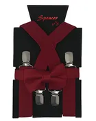 Apple Boys Suspenders and Bow Tie Set 1 inch X Back Spencer J’s
