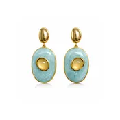 Glenda Light Blue Drop Earring