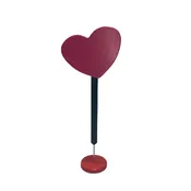 21" Heart Garden Stake with Optional Base