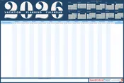 2026 Vacation Planning Calendar 40x27 - Horizontal