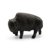 ½ size Brown Smooth Bison