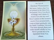 An Act of Spiritual Communion Prayer Card