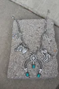 1140 R2-174 HANDMADE FAUX CHARM NECKLACE