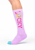 Lucky Light Pinkish Purple Cowboy Boot Socks
