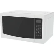 1.1 Cubic Feet 1000 Watt White Countertop Microwave Oven Model Mt115v0w
