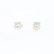1.17ctw Round Brilliant Cut Diamond Stud Earrings