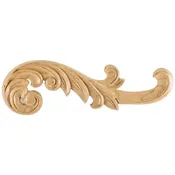 10-3/8 in x 1/4 in x 3-1/4 in Right Curved Acanthus Appliqué