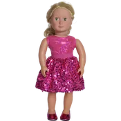 Doll Party Sequin Skirt Set