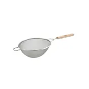 10.25" Double Mesh Strainer, Wood handle