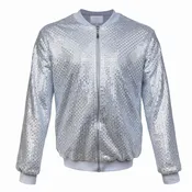 Madison Avenue Bomber Jacket - Silver - Extra Large