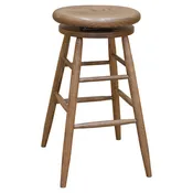 16" Solid Oak Swivel Bartsool- Medium
