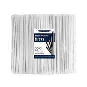 10.25″ WRAPPED STRAWS<br>BLACK – 300 CT.