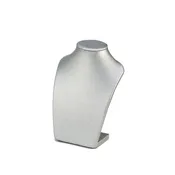 10" Silver Cloth Bust Form