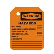 O-107-0 ORANGE SCAFFOLD TAG INSERT