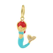 18K Gold Mermaid Pendant