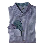 Long sleeve men's dress shirt in handwoven silk (size L) — kokovenice.com