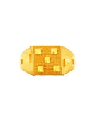 Aarav Square Signet Gold Ring - 22 Karat