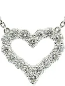 1.25 Ct. White Gold & Diamond Heart Shaped Pendant