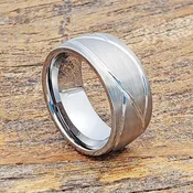 Caesar Brushed Mens Carved Rings