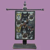 Hand-Painted Earring Holder – Gallery of Cats Design | Classic Series