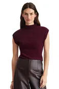 Adrien Cashmere Turtleneck, Blackberry