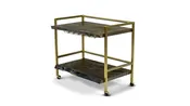 1098 Ebonized Maple Live edge Bar Cart 36" x 22"