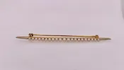 10K Estate Seed Pearl Bar Pin