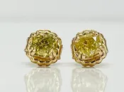 1.02ctw Natural Fancy Intense Yellow VVS Diamond Studs