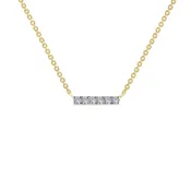 0.09 CTW Dainty Bar Necklace