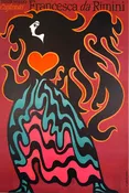 Vintage Polish Opera Poster - Francesca da Rimini by Hilscher 1968