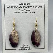 Fossil Walrus Gemtone Earrings Pair 04