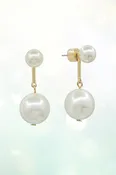 7MM BALL POST BAR 15MM BALL DANGLE EARRING