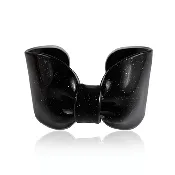 Black Sparkle Candy Ribbon Cuff