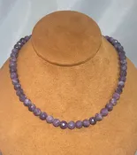 17 Inch Amethyst Bead Necklace by Gloria Sawin